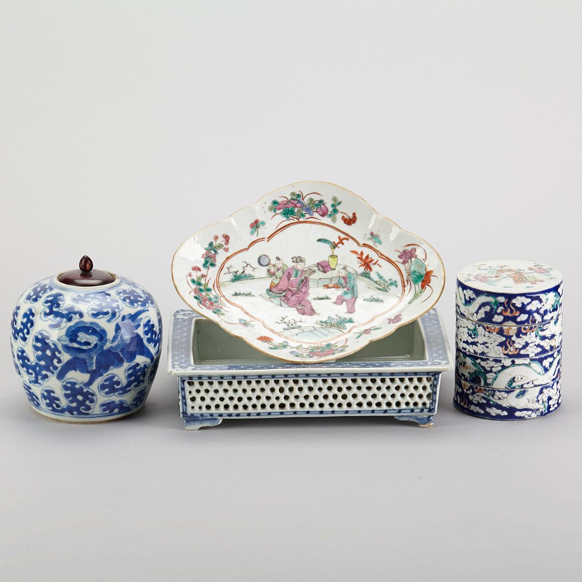 Four Porcelain Wares, 19th Century 