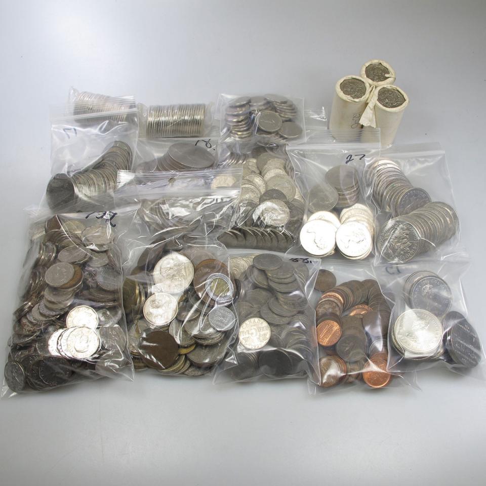 Quantity Of Canadian, American And Foreign Coins