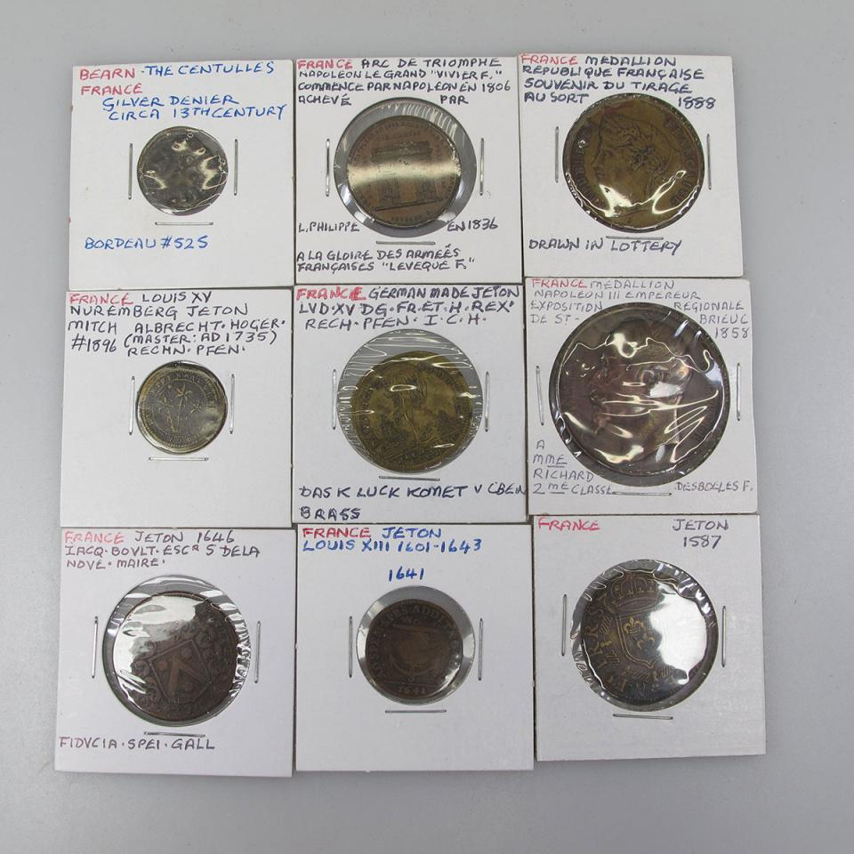 Quantity Of French Jeton, Medallions, Tokens And Emergency Issues