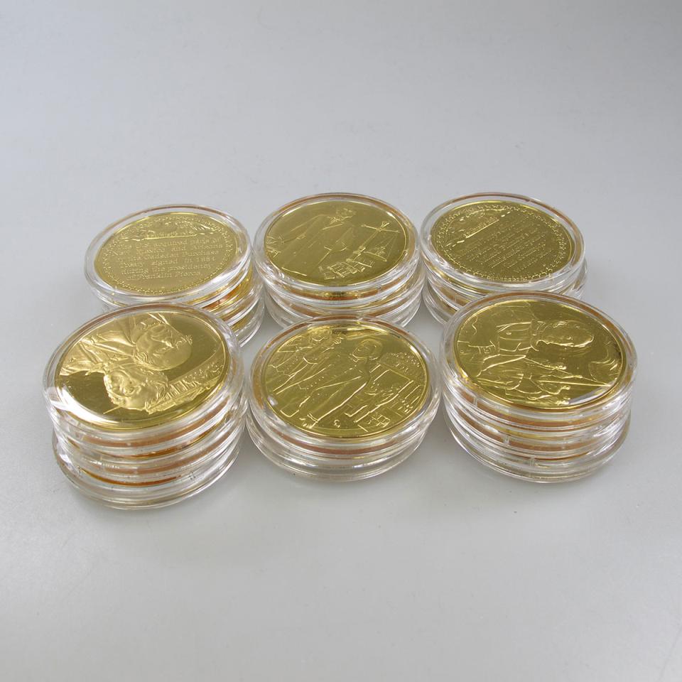 17 Franklin Mint Sterling Silver Medallions