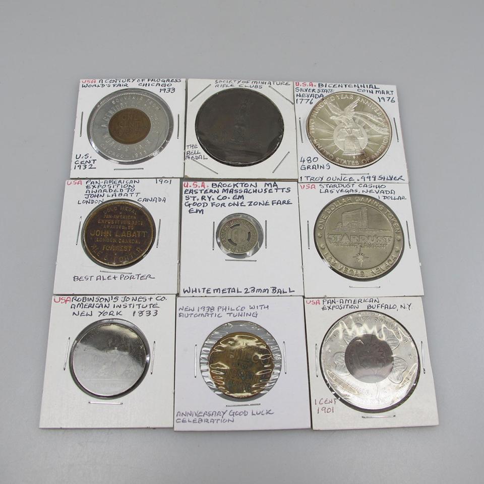 Large Quantity Of American Tokens And Medallions