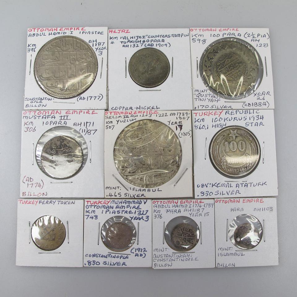 Quantity Of Turkish And Ottoman Empire Coins, Tokens And Medallions