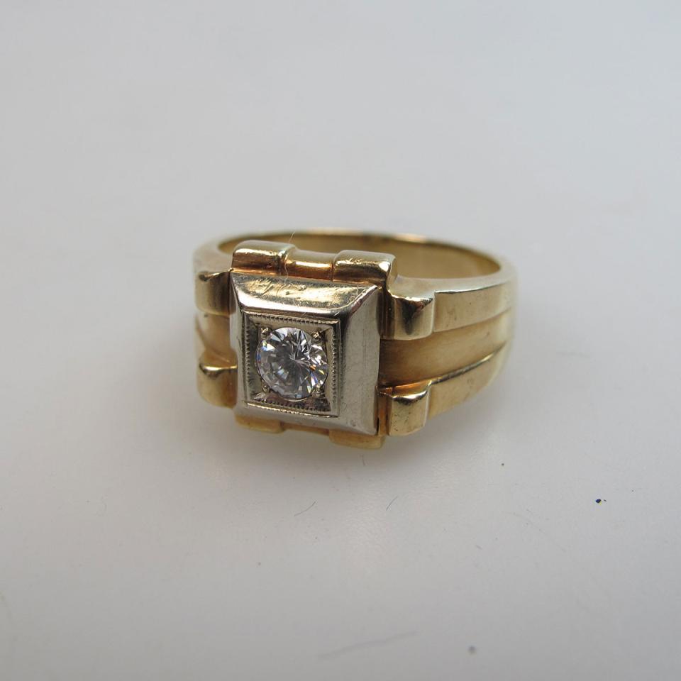 10k Yellow And White Gold Ring