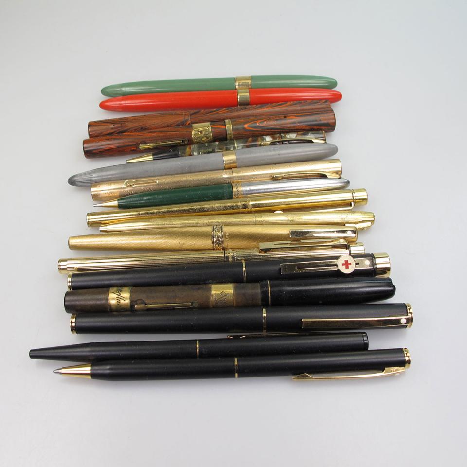 Small Quantity Of Waterman And Sheaffer Fountain And Ball-Point Pens