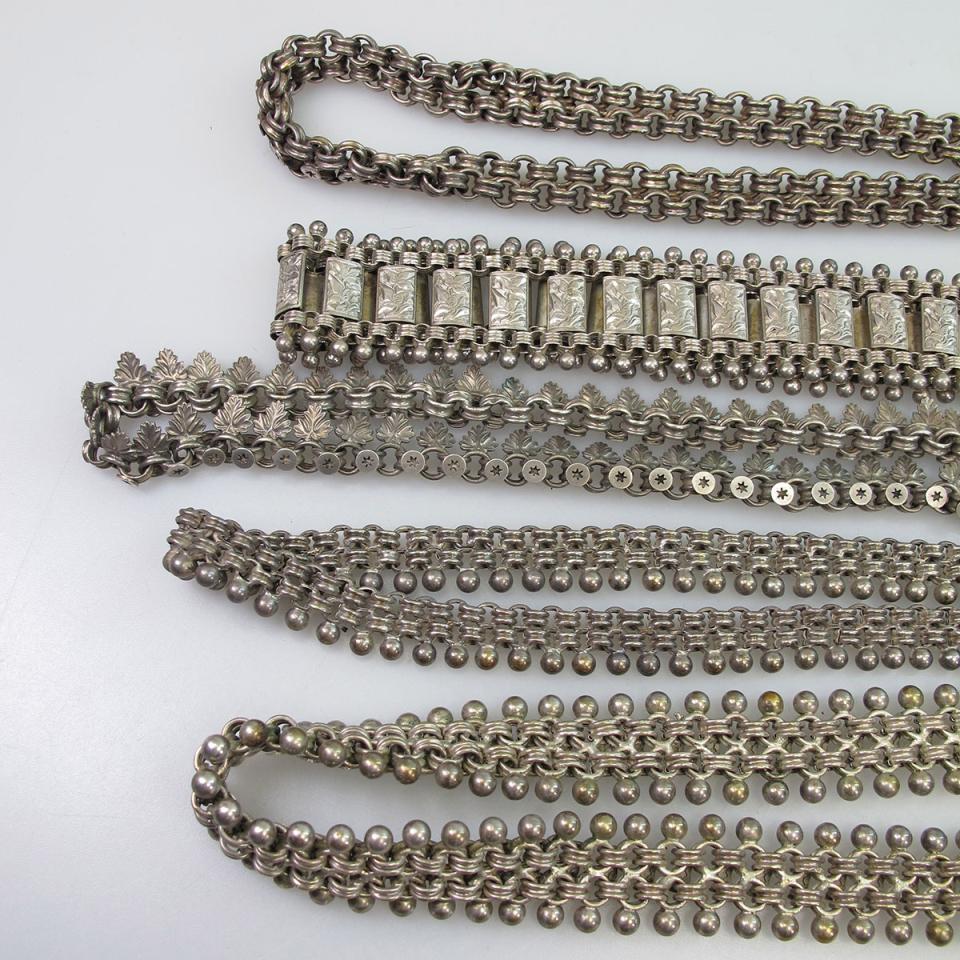 5 Various Silver Necklaces