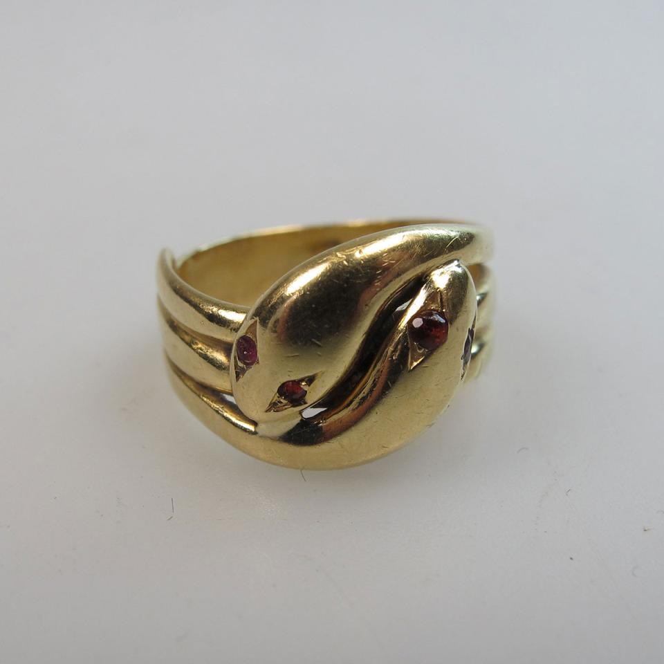 18k Yellow Gold Serpent Ring