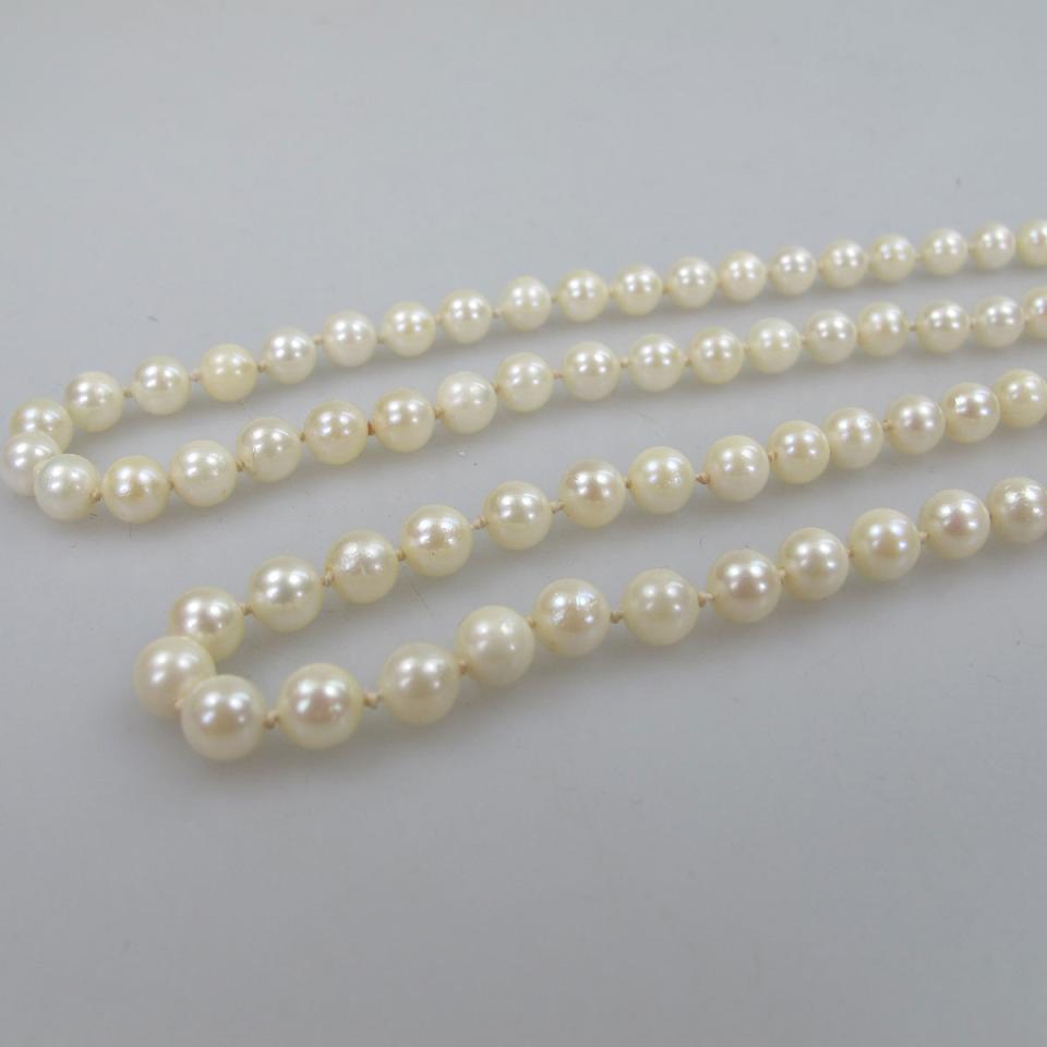 2 Strands Of Cultured Pearls