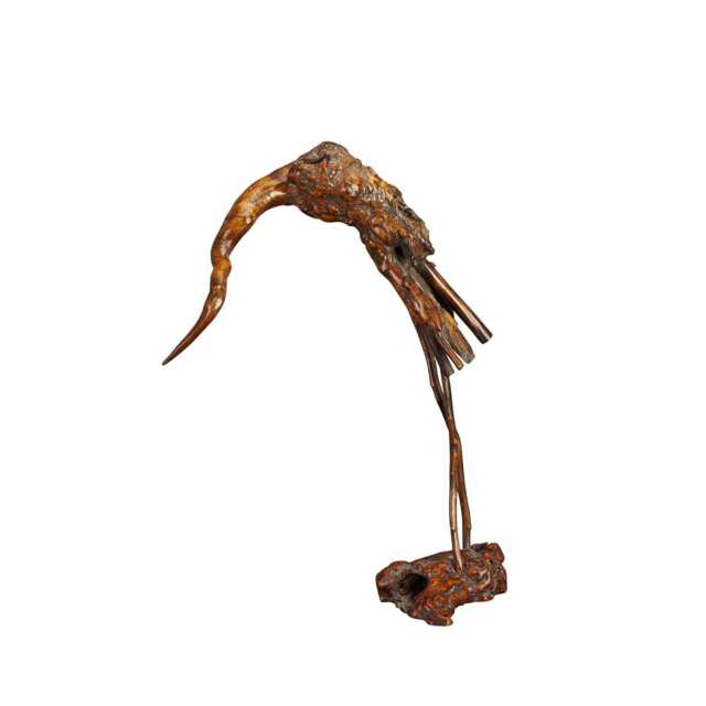 Rootwood Figure of a Crane