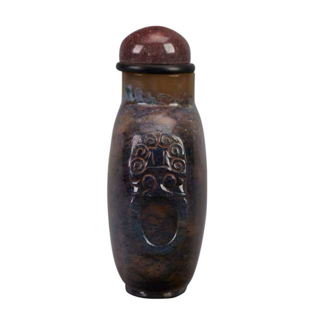 Moss Agate Snuff Bottle, 19th Century