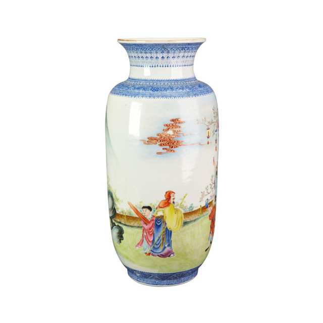 Large Famille Rose Lantern Vase, Republican Period