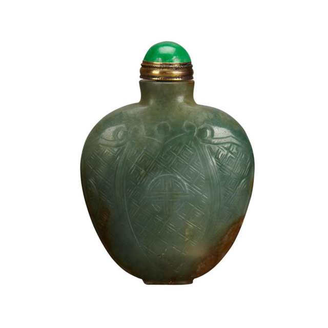 Ten ‘Connoisseur's Study’ Jade and Hardstone Snuff Bottles, 19th/20th Century