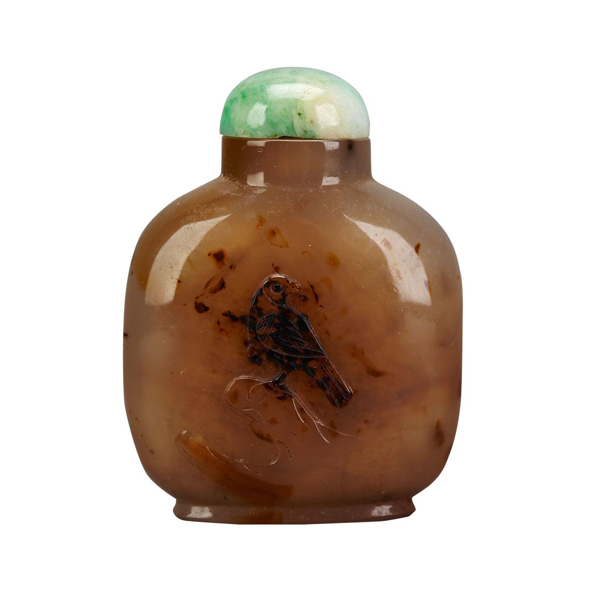 Shadow Agate Snuff Bottle, 19th Century