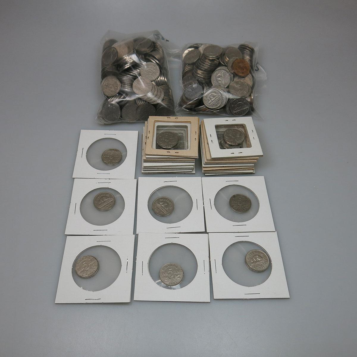 440 Various Canadian Nickels