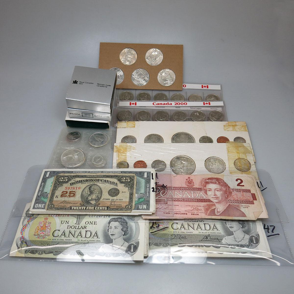 Quantity Of Canadian Bank Notes And Coins