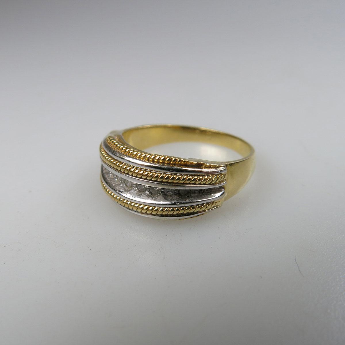 Italian 18k Yellow Gold And White Gold Ring