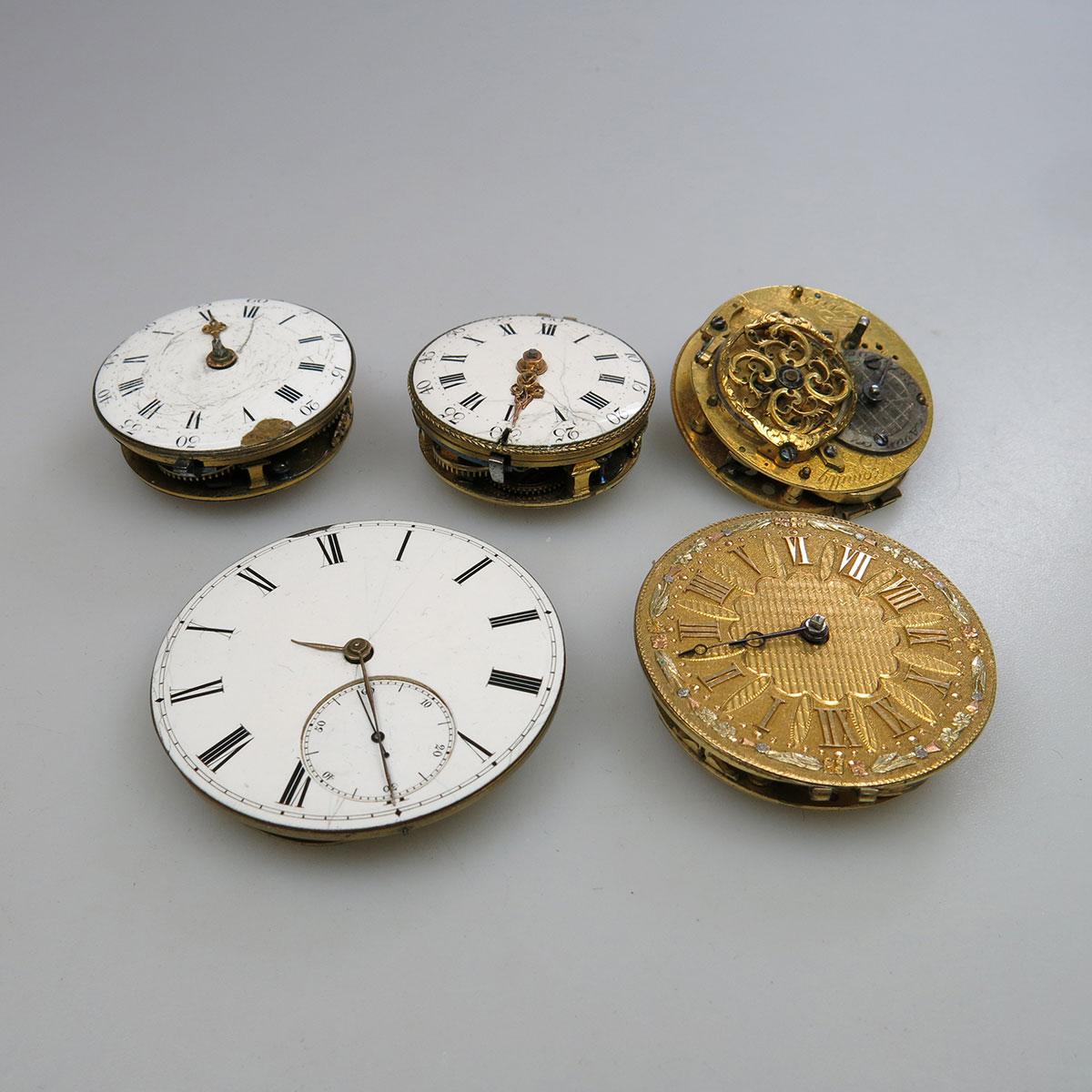 5 Various Watch Movements And Dials