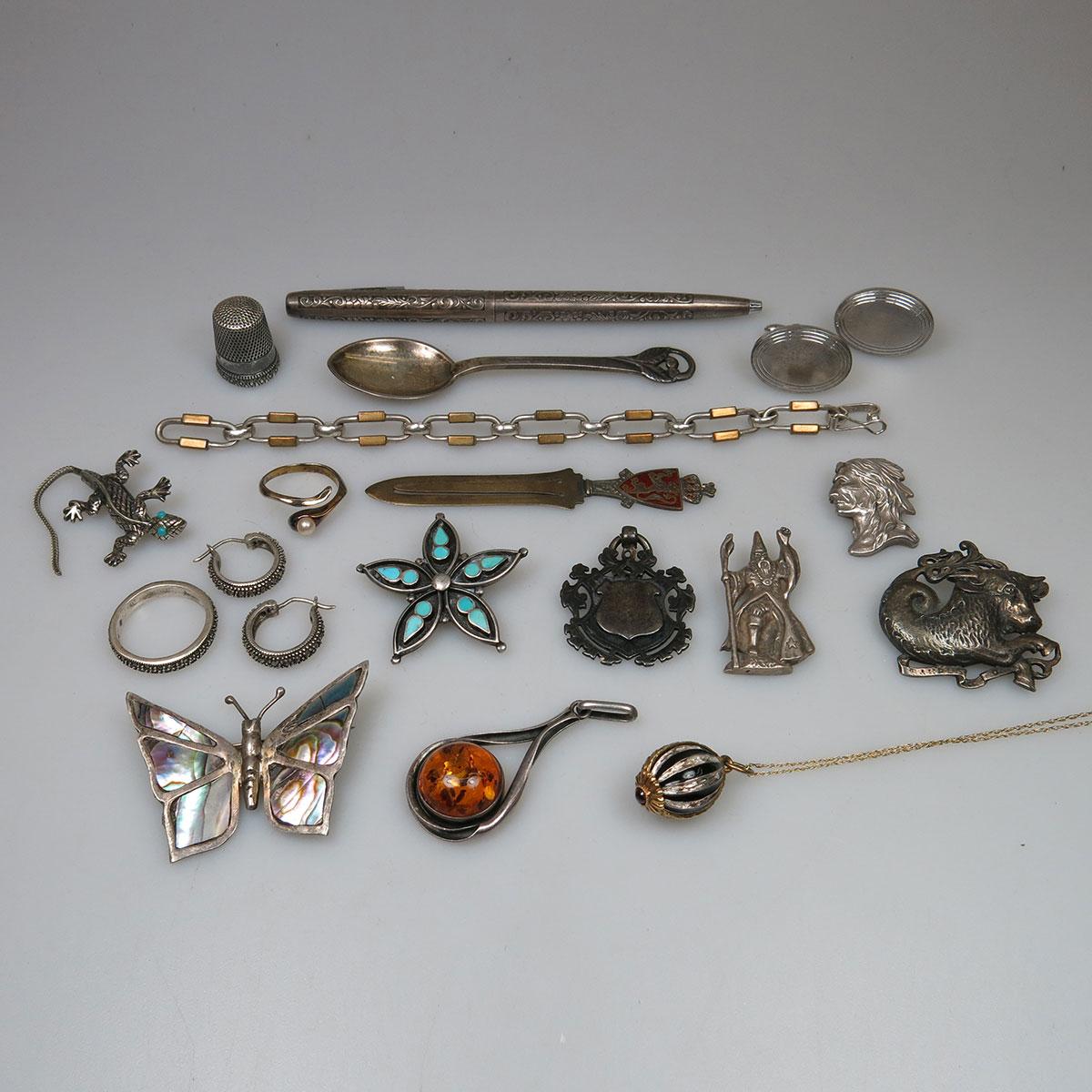 Small Quantity Of Silver Jewellery, Etc
