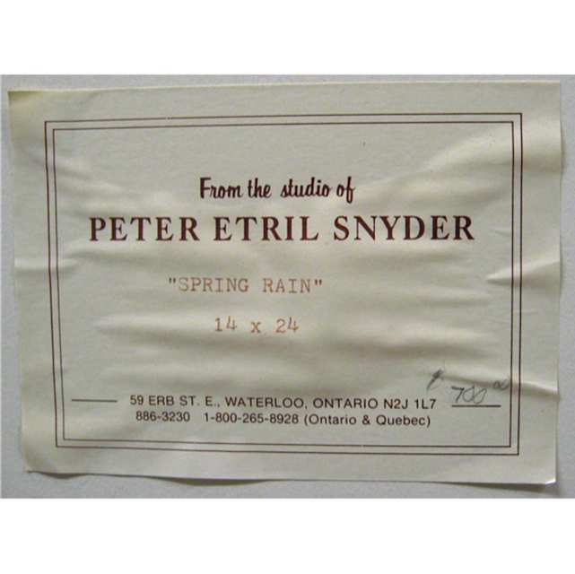 PETER ETRIL SNYDER (CANADIAN, 1944-)  