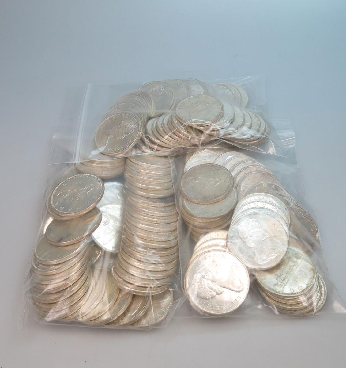 125 Canadian Silver Dollars