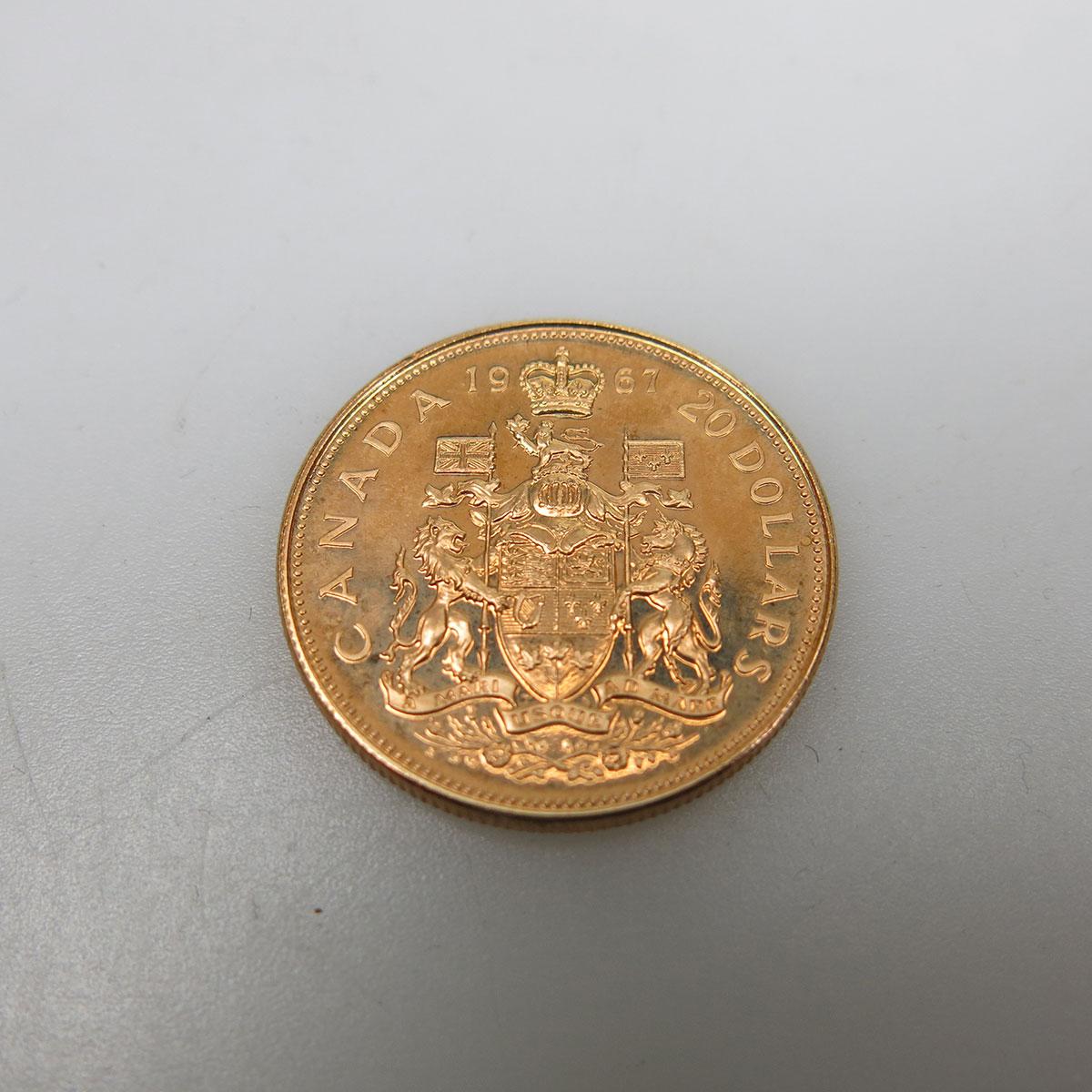 Canadian 1967 $20 Gold Coin