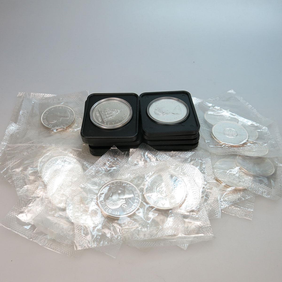 35 Canadian Silver Dollars