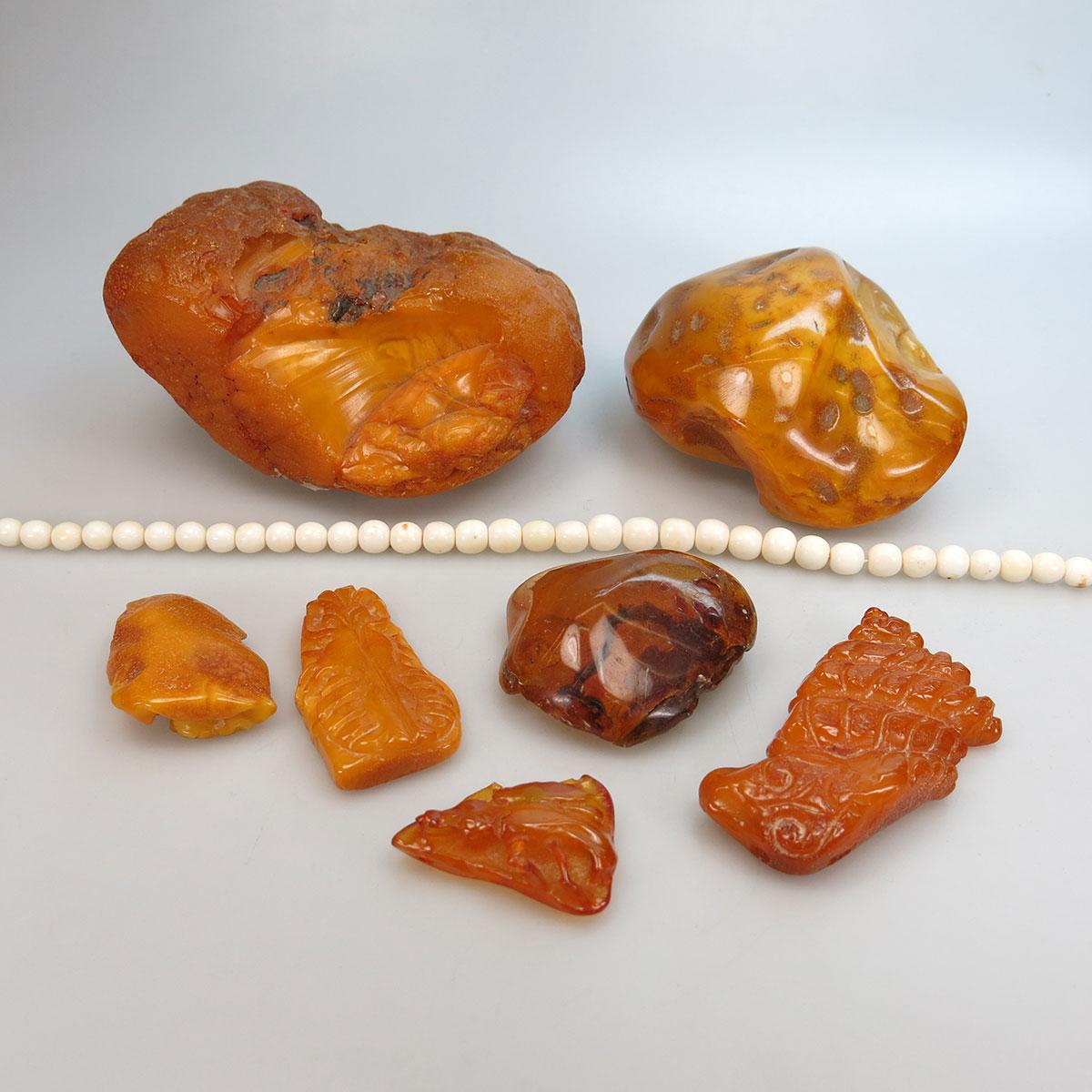Two Large Amber Masses