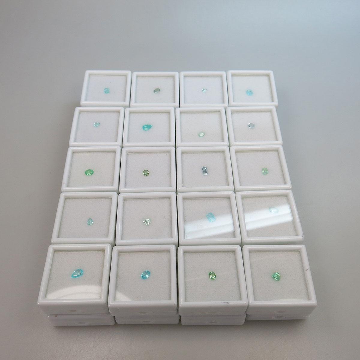 40 Various Cut Unmounted Paraiba Tourmalines