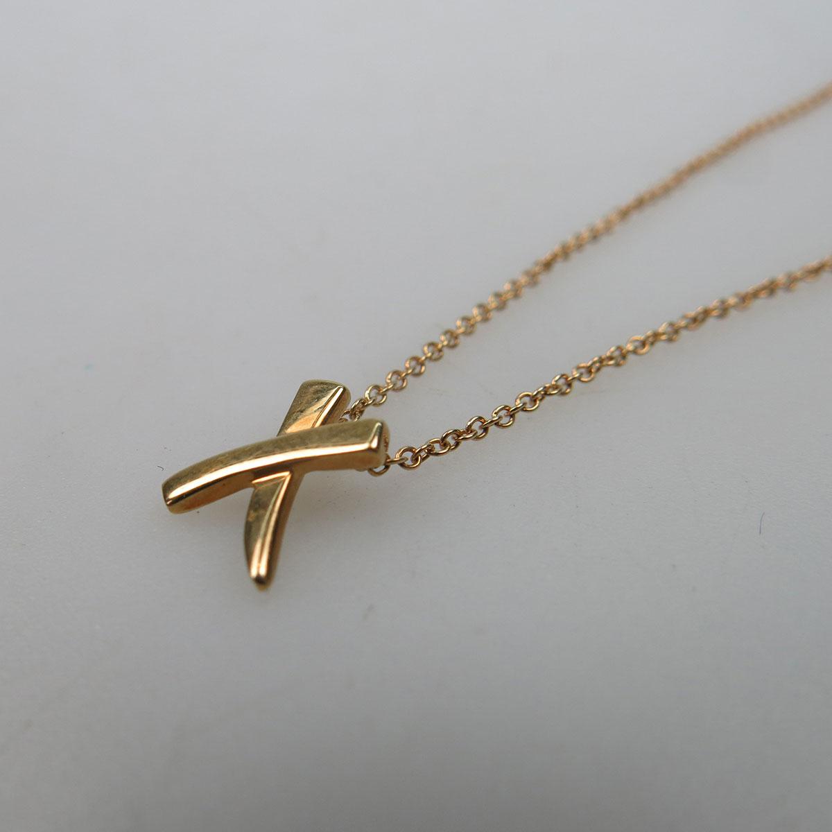 Tiffany & Co. Paloma Picasso 18k Yellow Gold Chain And Pendant