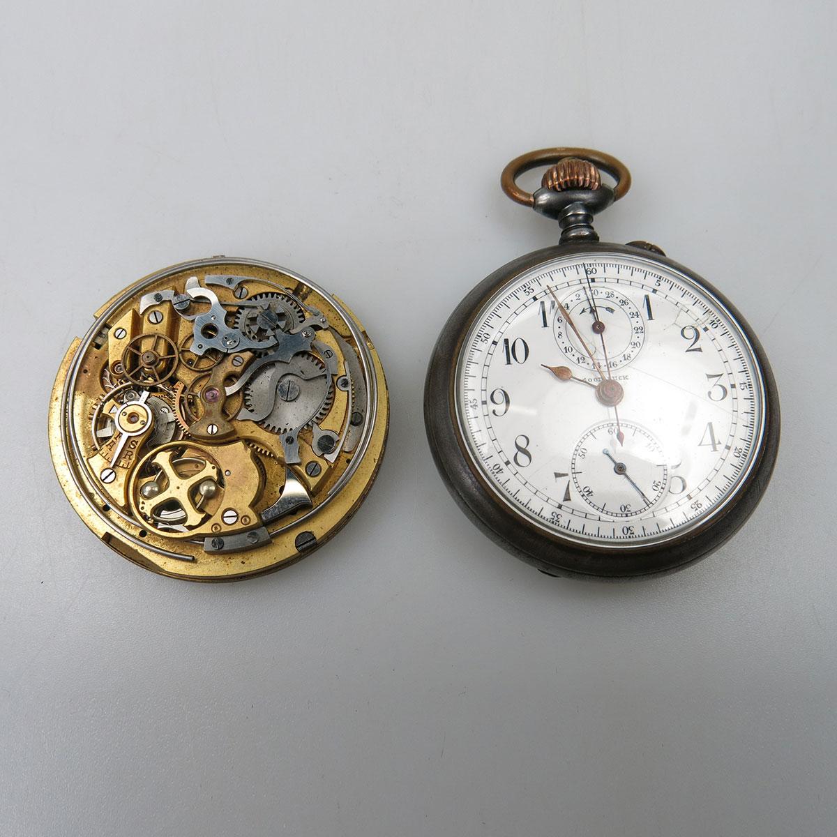 Openface Pocket Watch With Chronograph
