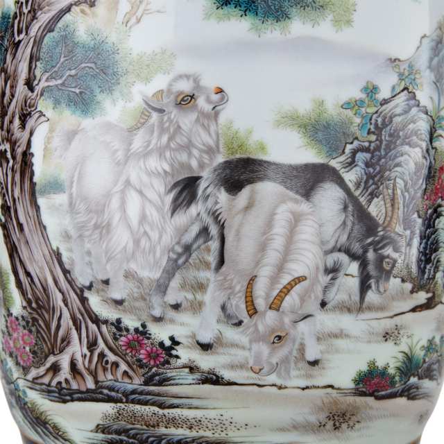 Famille Rose Lantern Vase, Qianlong Mark 