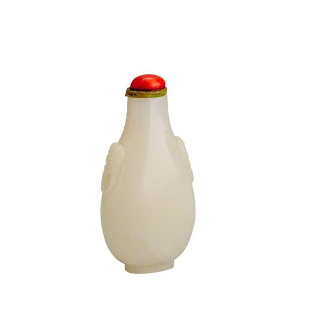 White Jade Snuff Bottle, Late Qing Dynasty