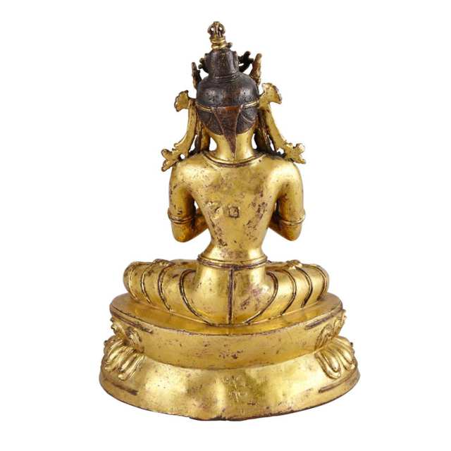 Gilt Bronze Figure of Vajradvara, Tibet, 15th/16th Century