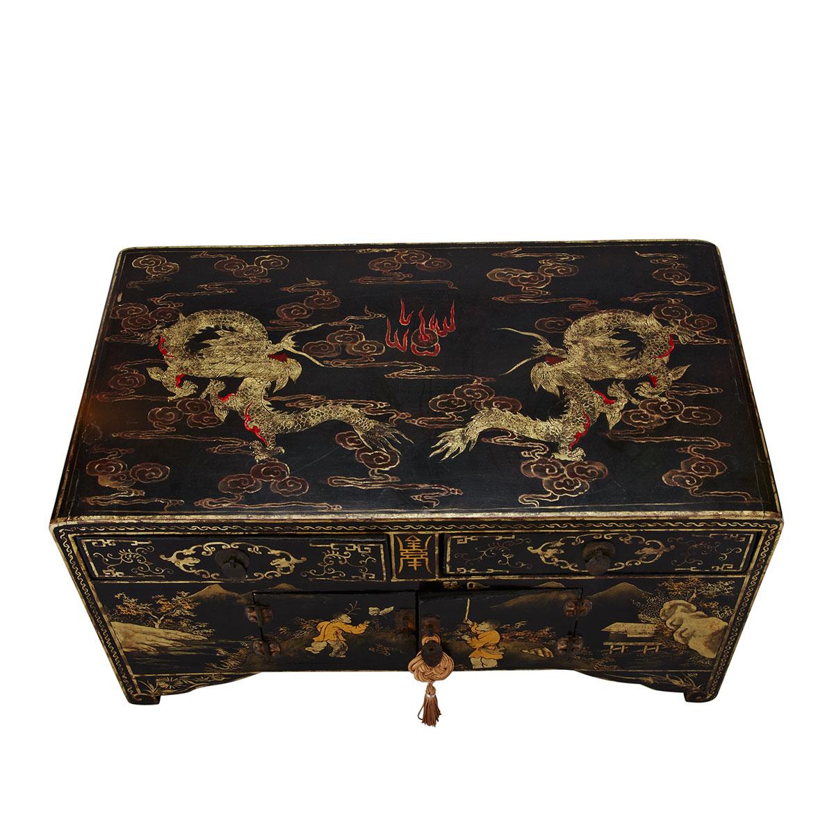 Black Lacquer ‘Dragon’ Storage Box