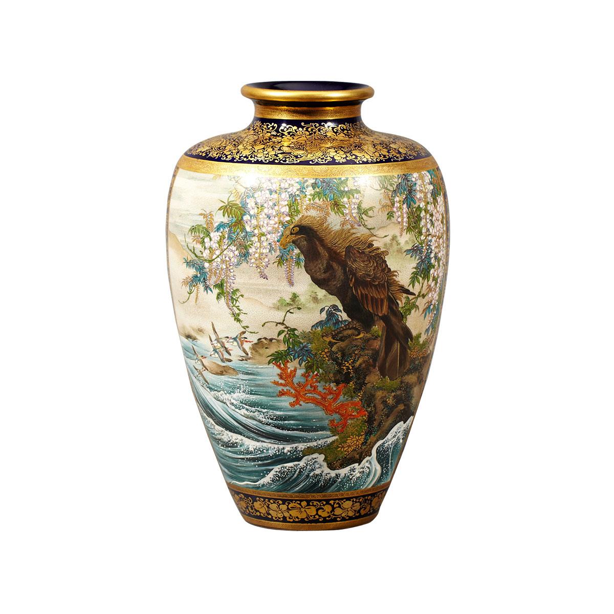 Large Satsuma Vase, Signed Sukosan, Meiji Period, Late 19th Century