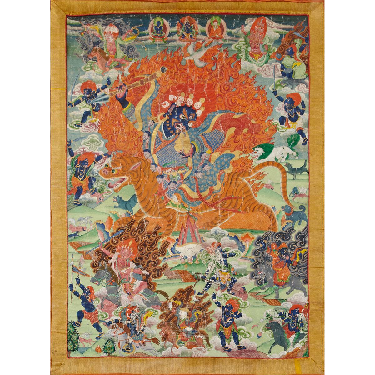 Thangka of Mahakala, Tibet, 18th Century