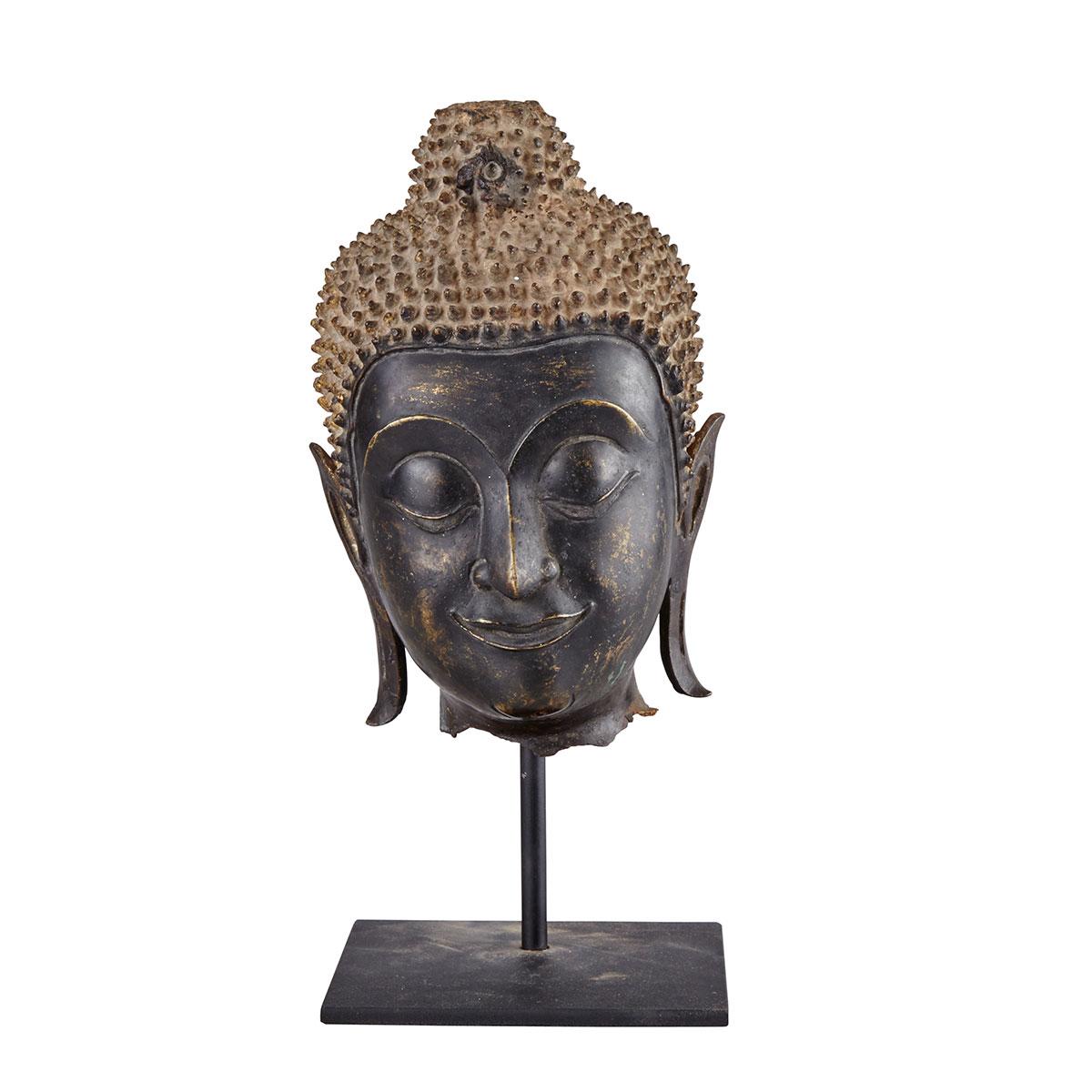 Bronze Buddha Head, Ayutthaya Period, Thailand, 17th/18th Century