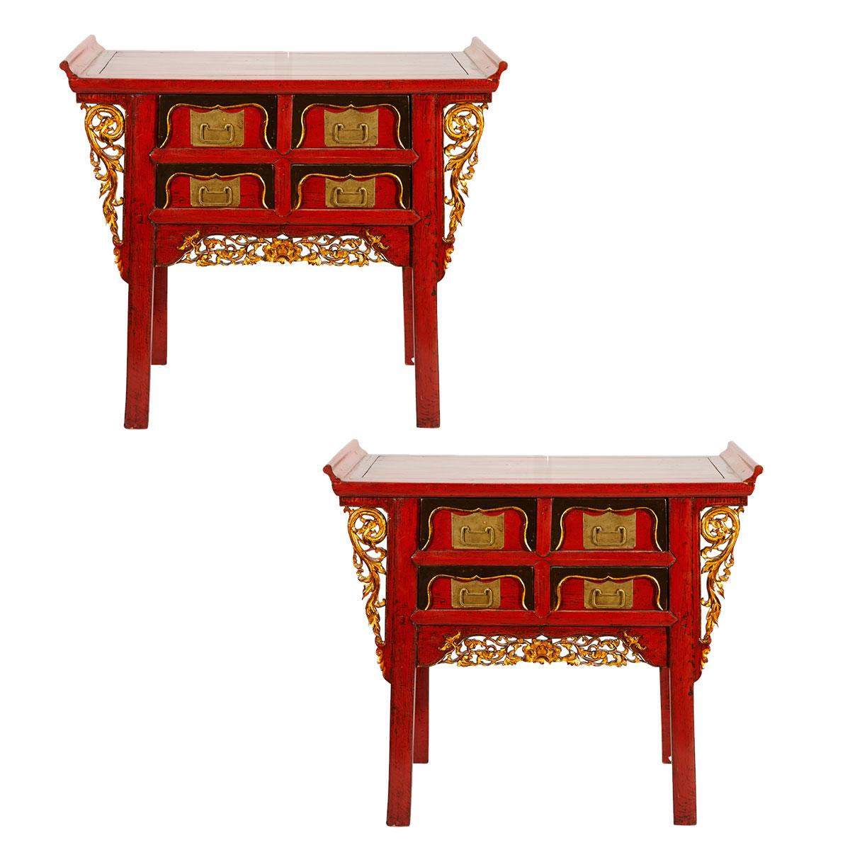 Shanxi Red Lacquer Altar Table
