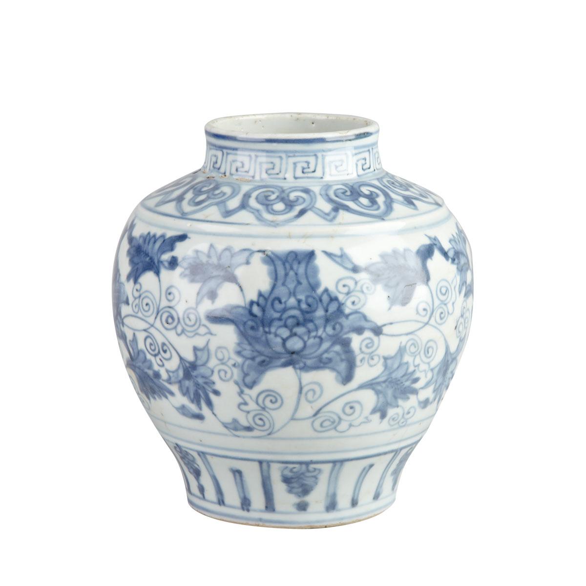 Blue and White Lotus Guan, 16th/17th Century