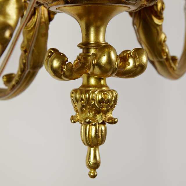 French Regence Style Gilt Bronze 12 Light Chandelier, 19th century