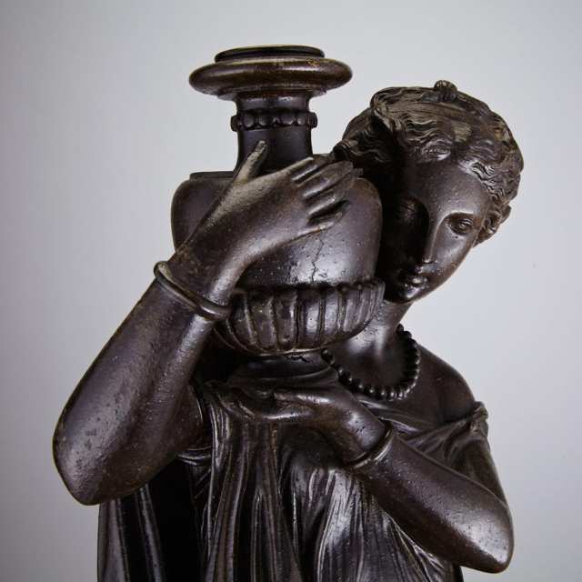 French Patinated Bronze Figural Fountain, c.1880
