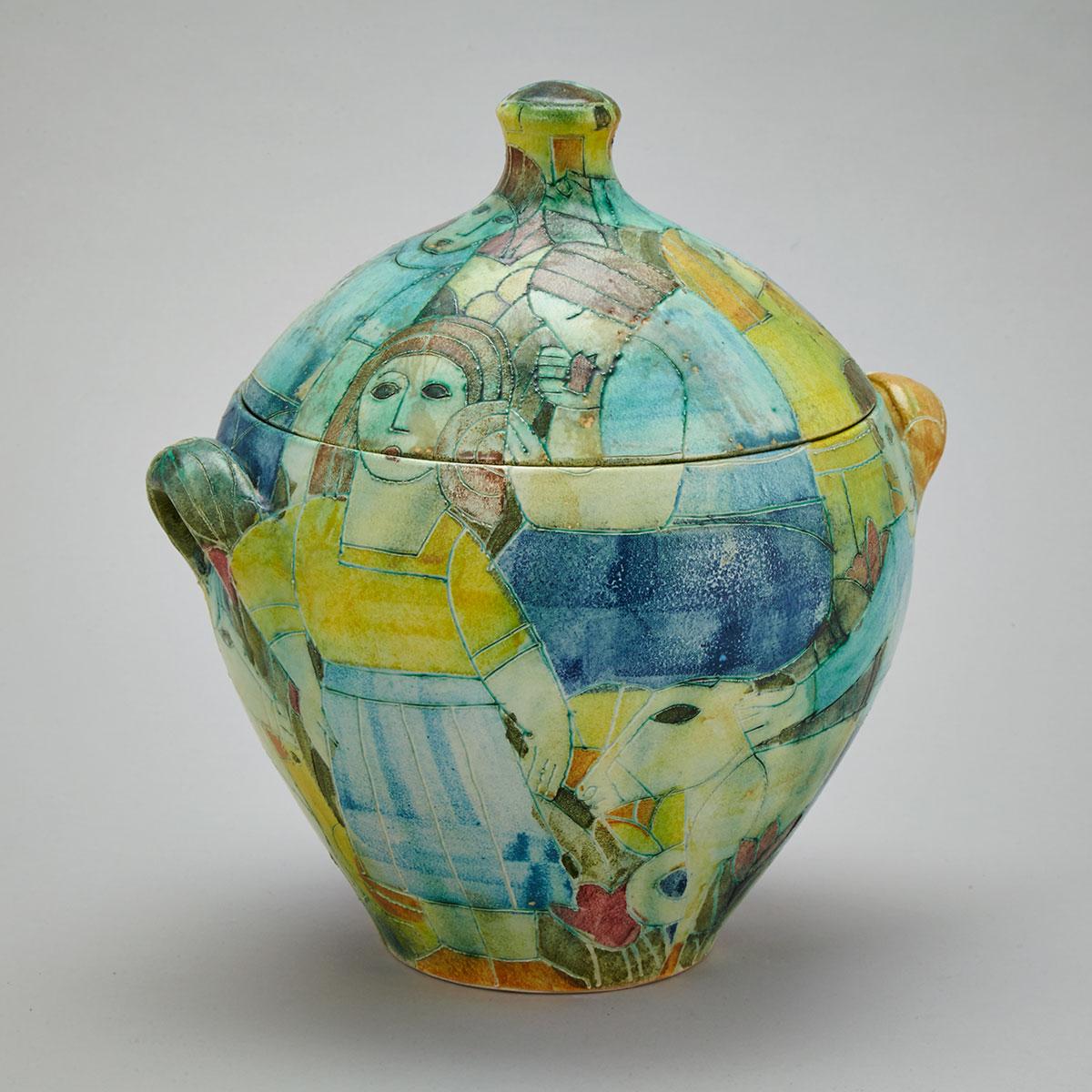 Brooklin Pottery Covered Soup Tureen, Theo and Susan Harlander, c.1978