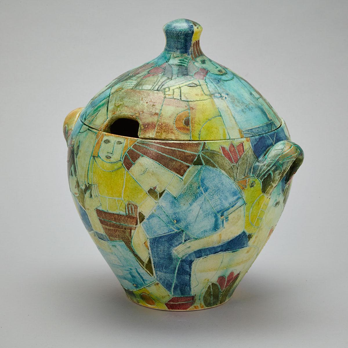 Brooklin Pottery Covered Soup Tureen, Theo and Susan Harlander, c.1978