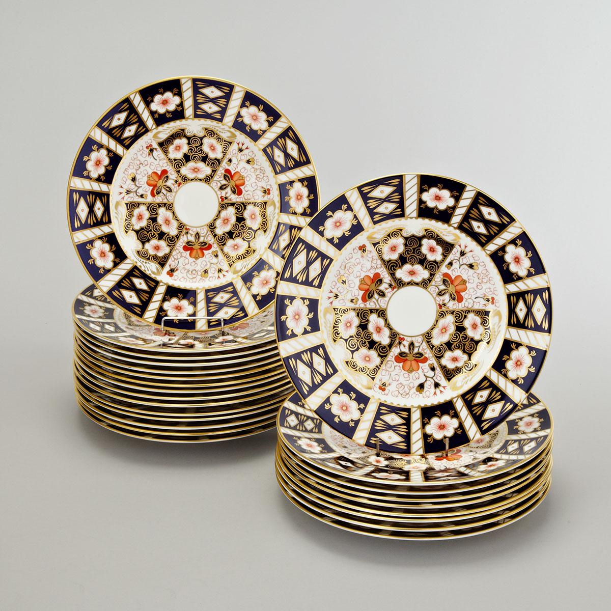 Twenty-Four Royal Crown Derby ‘Imari’ (2451) Pattern Dinner Plates, c.1978-88