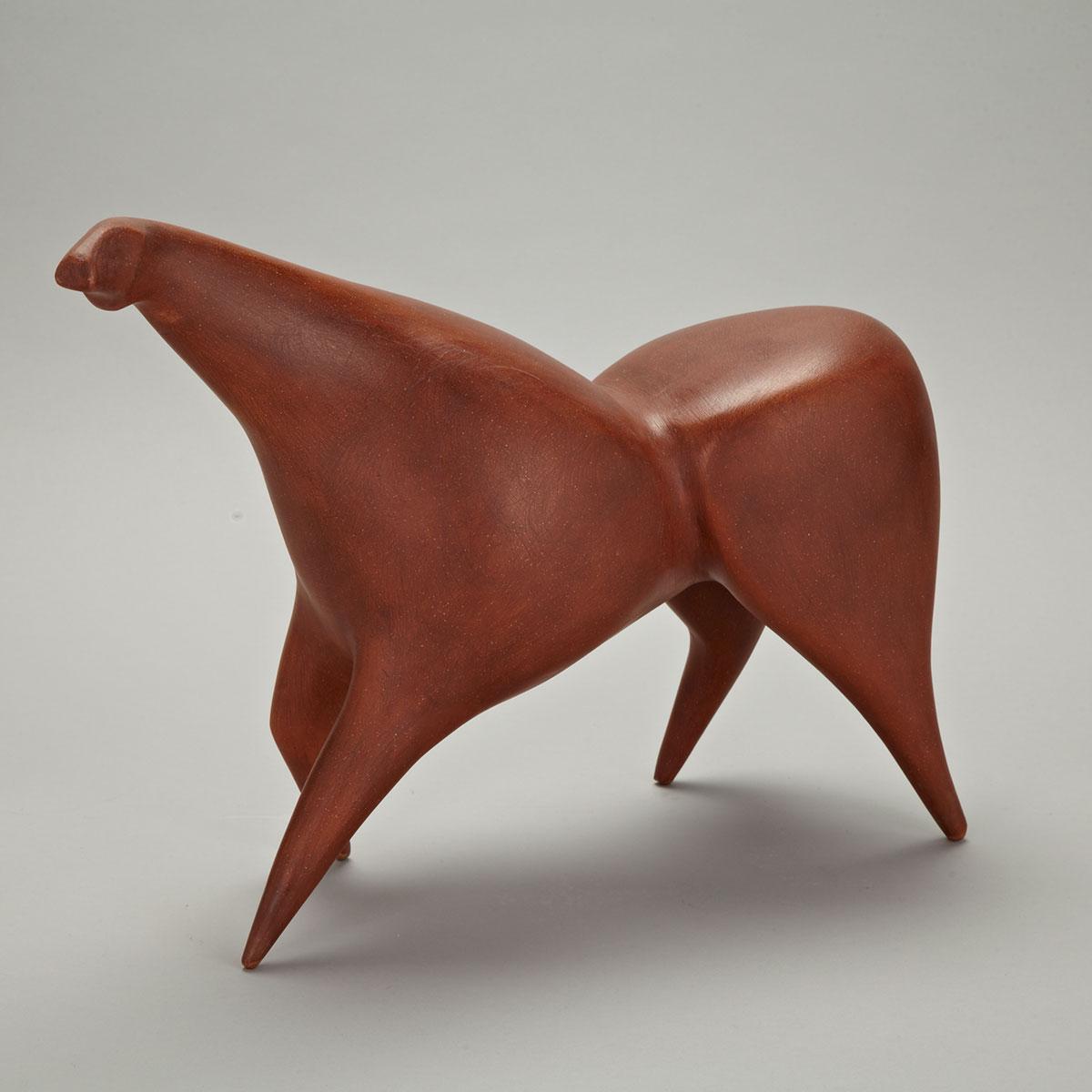 Brooklin Pottery Horse, Theo Harlander, c.1979