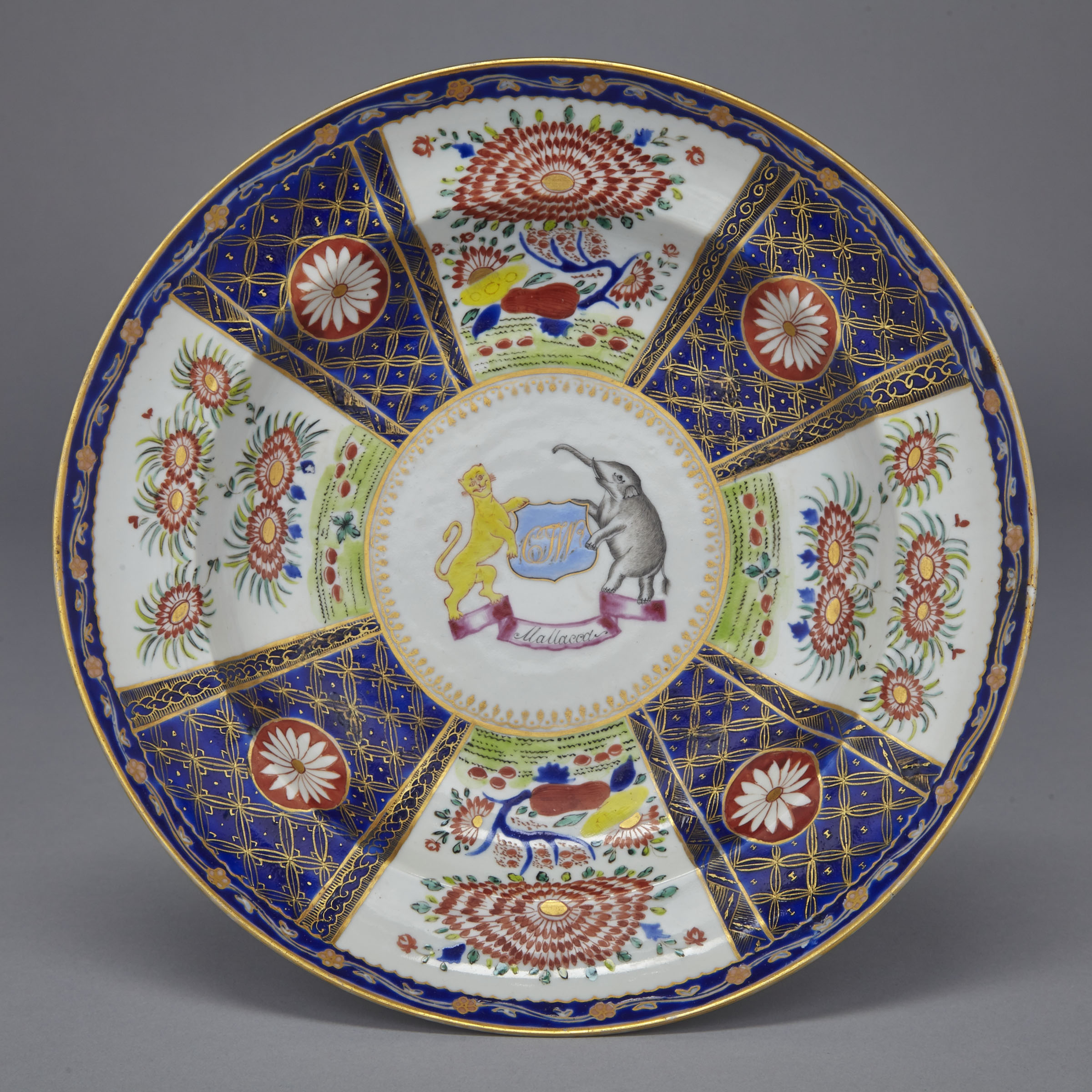 Chinese Export Japan Pattern Armorial Soup Plate, from the Wolterbeek Service, c.1818