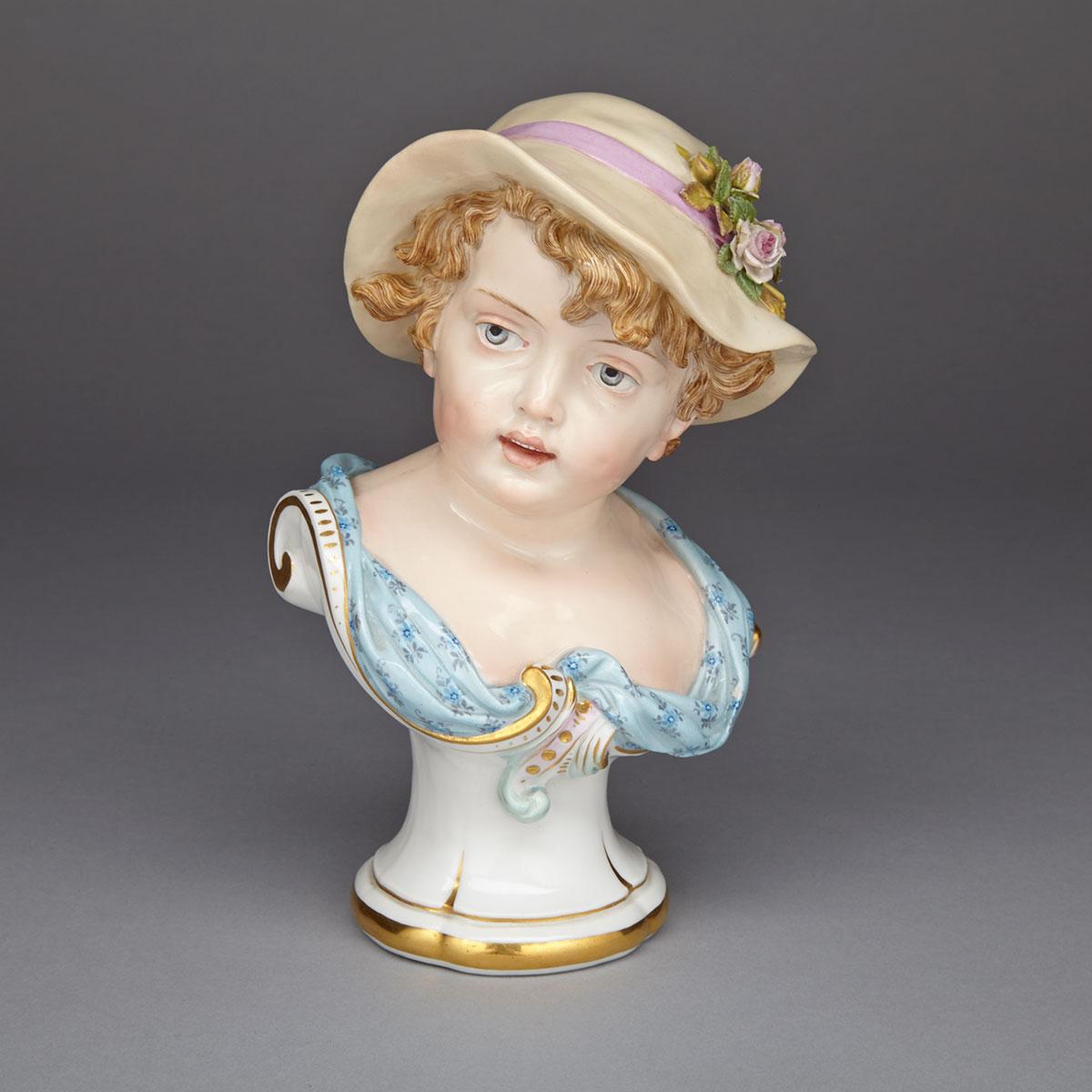 Meissen Bust of a Child, late 19th century