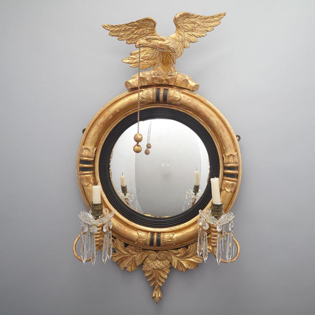English Regency Giltwood Girandole Mirror, c.1810