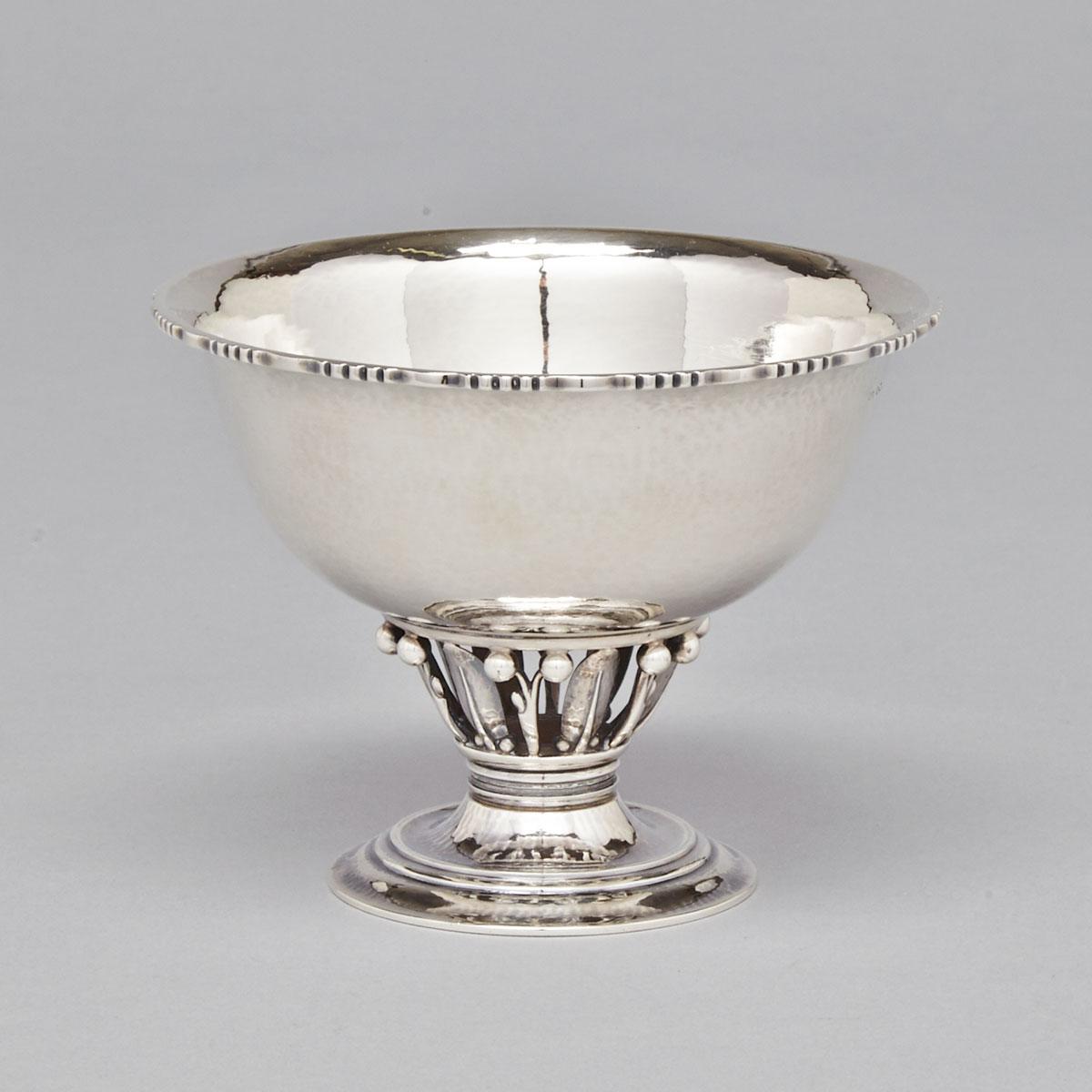 Danish Silver ‘Louvre’ Footed Bowl, #180B, Georg Jensen, Copenhagen, c.1927