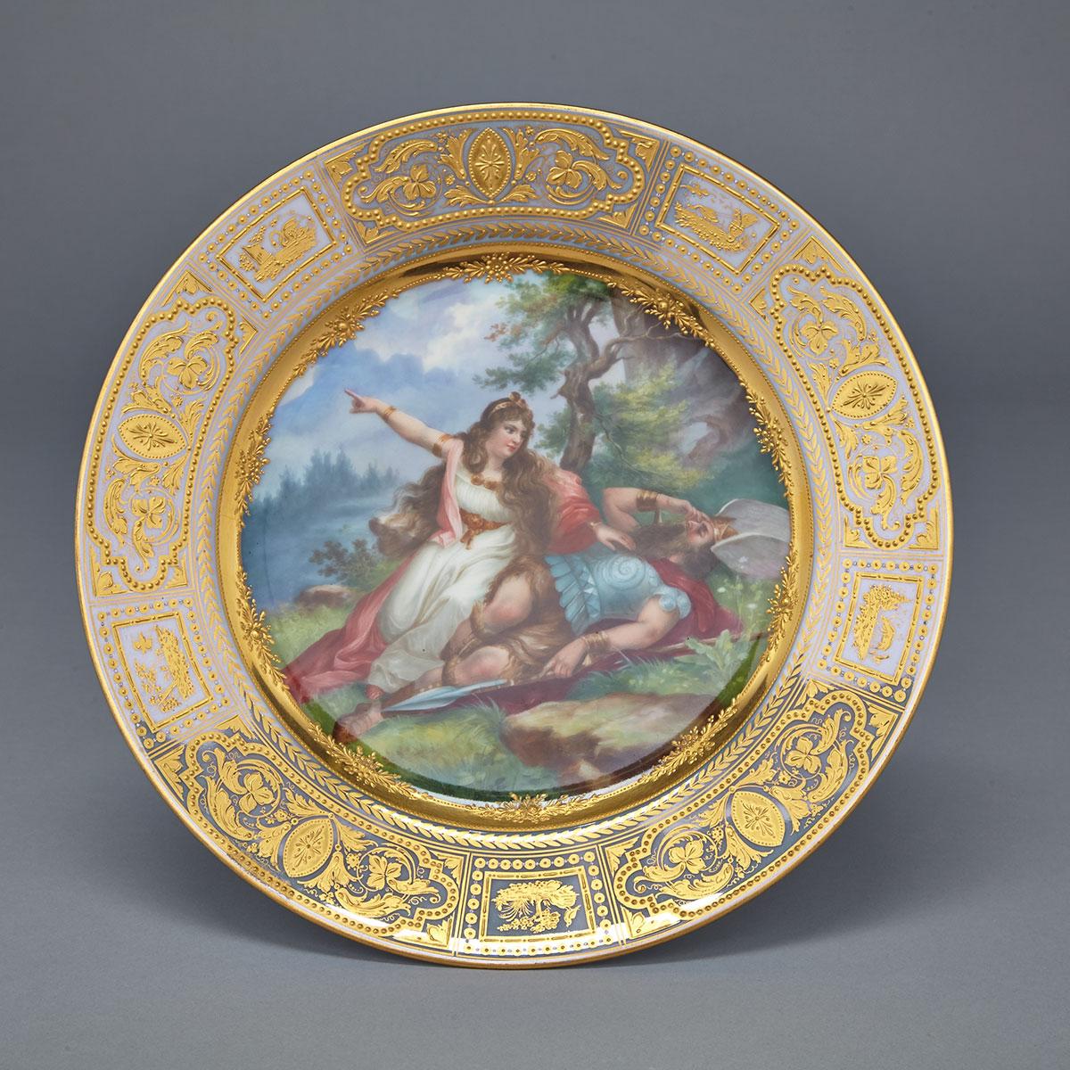 ‘Vienna’ Cabinet Plate, ‘Death of Siegmund’, early 20th century