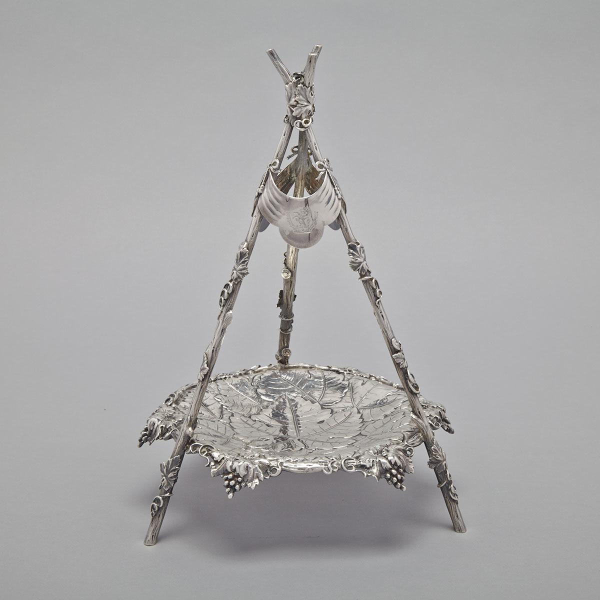 Victorian Silver Grape Stand, Edward Charles Brown, London, 1867
